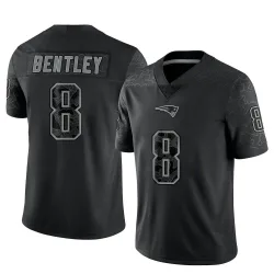 Youth Ja'Whaun Bentley New England Patriots No.8 Limited Reflective Jersey - Black