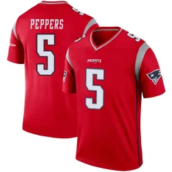 Youth Jabrill Peppers New England Patriots No.5 Legend Inverted Jersey - Red
