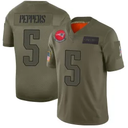 Youth Jabrill Peppers New England Patriots No.5 Limited 2019 Salute to Service Jersey - Camo