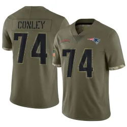 Youth Jack Conley New England Patriots No.74 Limited 2022 Salute To Service Jersey - Olive
