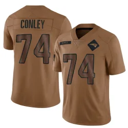 Youth Jack Conley New England Patriots No.74 Limited 2023 Salute To Service Jersey - Brown