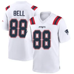Youth Jaheim Bell New England Patriots No.88 Game Jersey - White