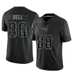 Youth Jaheim Bell New England Patriots No.88 Limited Reflective Jersey - Black