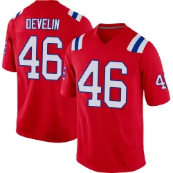 Youth James Develin New England Patriots No.46 Game Alternate Jersey - Red
