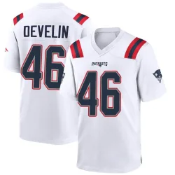 Youth James Develin New England Patriots No.46 Game Jersey - White