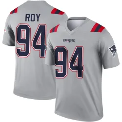 Youth Jaquelin Roy New England Patriots No.94 Legend Inverted Jersey - Gray