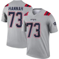 Youth John Hannah New England Patriots No.73 Legend Inverted Jersey - Gray