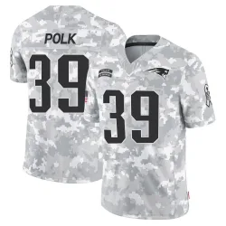 Youth Jordan Polk New England Patriots No.39 Limited 2024 Salute to Service Jersey - Arctic Camo
