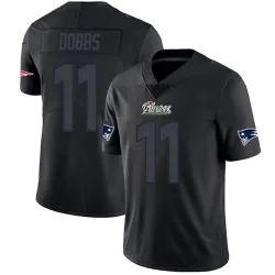 Youth Joshua Dobbs New England Patriots No.11 Limited Jersey - Black Impact