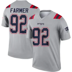 Youth Joshua Farmer New England Patriots No.92 Legend Inverted Jersey - Gray