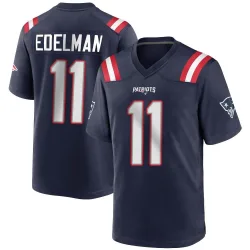 Youth Julian Edelman New England Patriots No.11 Game Team Color Jersey - Navy Blue
