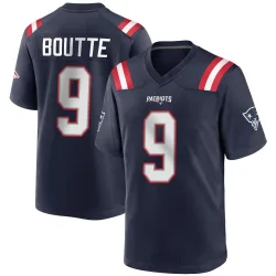 Youth Kayshon Boutte New England Patriots No.9 Game Team Color Jersey - Navy Blue