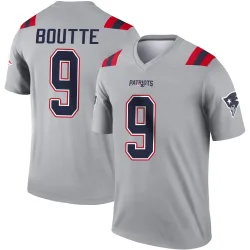 Youth Kayshon Boutte New England Patriots No.9 Legend Inverted Jersey - Gray