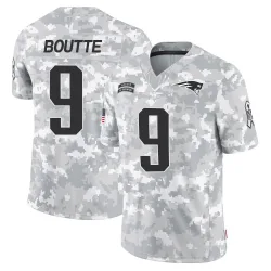 Youth Kayshon Boutte New England Patriots No.9 Limited 2024 Salute to Service Jersey - Arctic Camo