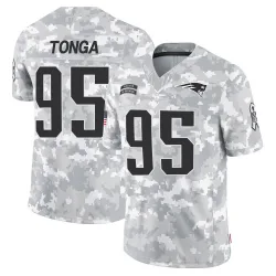 Youth Khyiris Tonga New England Patriots No.95 Limited 2024 Salute to Service Jersey - Arctic Camo