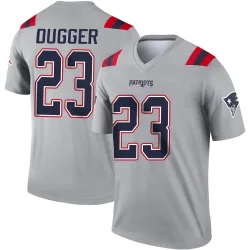 Youth Kyle Dugger New England Patriots No.23 Legend Inverted Jersey - Gray