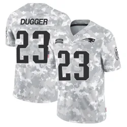 Youth Kyle Dugger New England Patriots No.23 Limited 2024 Salute to Service Jersey - Arctic Camo