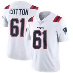 Youth Lester Cotton New England Patriots No.61 Limited Vapor Untouchable Jersey - White