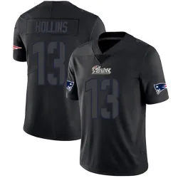 Youth Mack Hollins New England Patriots No.13 Limited Jersey - Black Impact