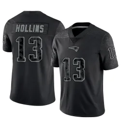 Youth Mack Hollins New England Patriots No.13 Limited Reflective Jersey - Black