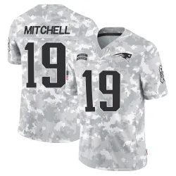 Youth Malcolm Mitchell New England Patriots No.19 Limited 2024 Salute to Service Jersey - Arctic Camo