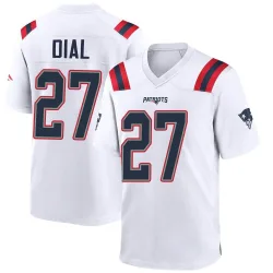 Youth Marcellas Dial Jr. New England Patriots No.27 Game Jersey - White
