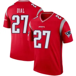 Youth Marcellas Dial Jr. New England Patriots No.27 Legend Inverted Jersey - Red
