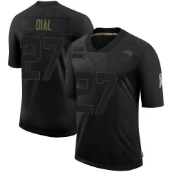 Youth Marcellas Dial Jr. New England Patriots No.27 Limited 2020 Salute To Service Jersey - Black