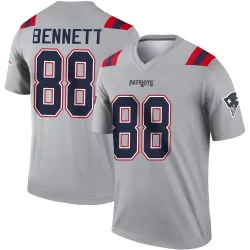 Youth Martellus Bennett New England Patriots No.88 Legend Inverted Jersey - Gray