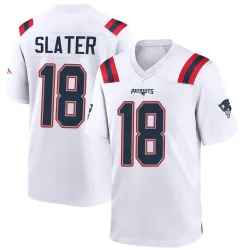 Youth Matthew Slater New England Patriots No.18 Game Jersey - White