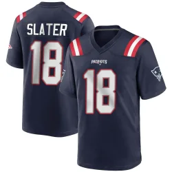 Youth Matthew Slater New England Patriots No.18 Game Team Color Jersey - Navy Blue