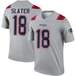 Youth Matthew Slater New England Patriots No.18 Legend Inverted Jersey - Gray