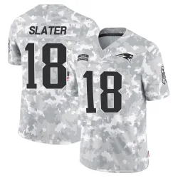 Youth Matthew Slater New England Patriots No.18 Limited 2024 Salute to Service Jersey - Arctic Camo