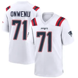 Youth Mike Onwenu New England Patriots No.71 Game Jersey - White