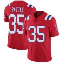 Youth Miles Battle New England Patriots No.35 Limited Vapor Untouchable Alternate Jersey - Red