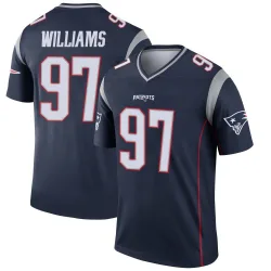 Youth Milton Williams New England Patriots No.97 Legend Jersey - Navy