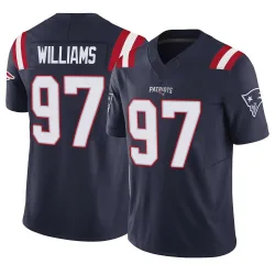 Youth Milton Williams New England Patriots No.97 Limited Vapor F.U.S.E. Jersey - Navy