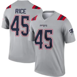 Youth Monty Rice New England Patriots No.45 Legend Inverted Jersey - Gray