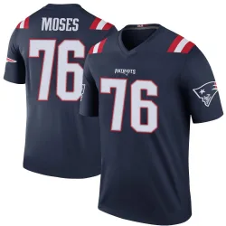Youth Morgan Moses New England Patriots No.76 Legend Color Rush Jersey - Navy
