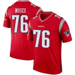 Youth Morgan Moses New England Patriots No.76 Legend Inverted Jersey - Red