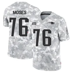 Youth Morgan Moses New England Patriots No.76 Limited 2024 Salute to Service Jersey - Arctic Camo
