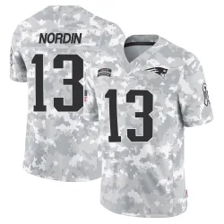 Youth Quinn Nordin New England Patriots No.13 Limited 2024 Salute to Service Jersey - Arctic Camo