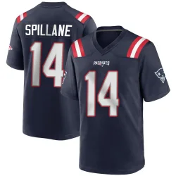 Youth Robert Spillane New England Patriots No.14 Game Team Color Jersey - Navy Blue