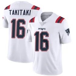 Youth Sione Takitaki New England Patriots No.16 Limited Vapor Untouchable Jersey - White