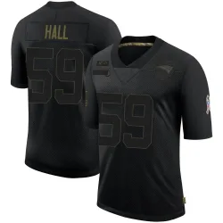 Youth Terez Hall New England Patriots No.59 Limited 2020 Salute To Service Jersey - Black