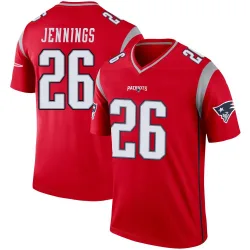 Youth Terrell Jennings New England Patriots No.26 Legend Inverted Jersey - Red