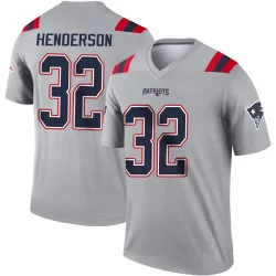 Youth TreVeyon Henderson New England Patriots No.32 Legend Inverted Jersey - Gray