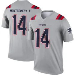Youth Ty Montgomery II New England Patriots No.14 Legend Inverted Jersey - Gray