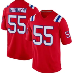 Youth Tyrese Robinson New England Patriots No.55 Game Alternate Jersey - Red
