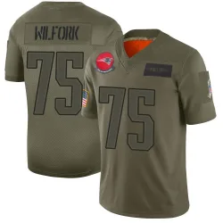 Youth Vince Wilfork New England Patriots No.75 Limited 2019 Salute to Service Jersey - Camo